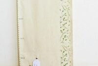 Diy embroidered muslin height chart