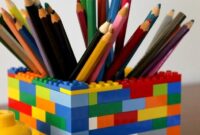 Diy lego desk organizer