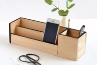 Diy minimalist wooden organizer