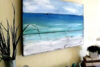 Diy old wood ocean painting