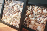 Diy seashells in frame