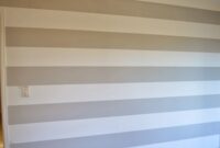 Diy striped wall using painter's tape