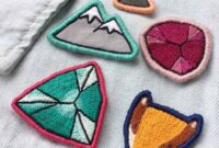 Diy embroidered gemstone patches