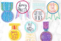 Diy hand embroidered medal patches