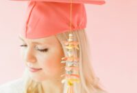 Diy paper flower graduation tassel