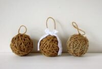 Diy twine wrapped ornaments