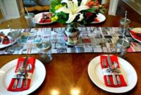 DIY Newspaper Table Runner