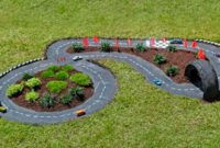 Little backyard racetrack for cars