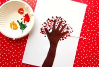 Diy autumn handprint tree