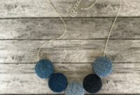 Diy denim drop necklace