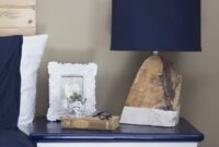 Diy modern rustic wood lamp