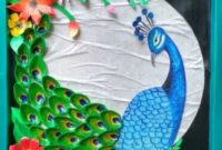 Diy peacock wall art
