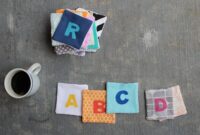 Diy alphabet coasters