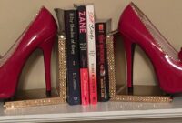 Diy glamorous high heel book ends