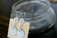 Diy seashells earrings with spirals