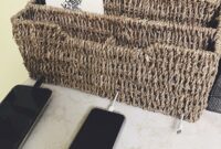 Diy charging station with woven basket