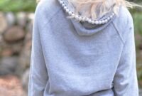 Diy pearl-lined hoodie