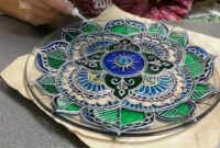 Glass plate painting craft