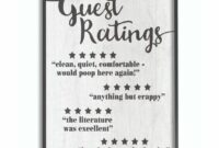 Guest ratings home sign