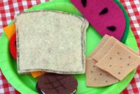 Diy felt picnic food