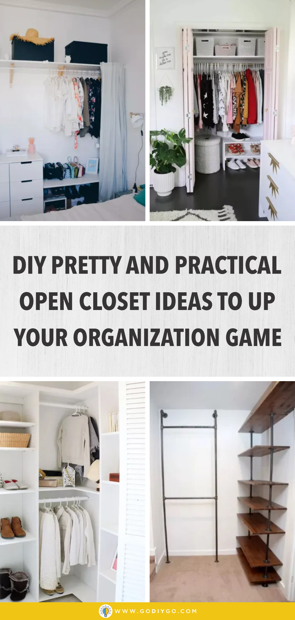 DIY Pretty And Practical Open Closet Ideas To Up Your Organization Game ...