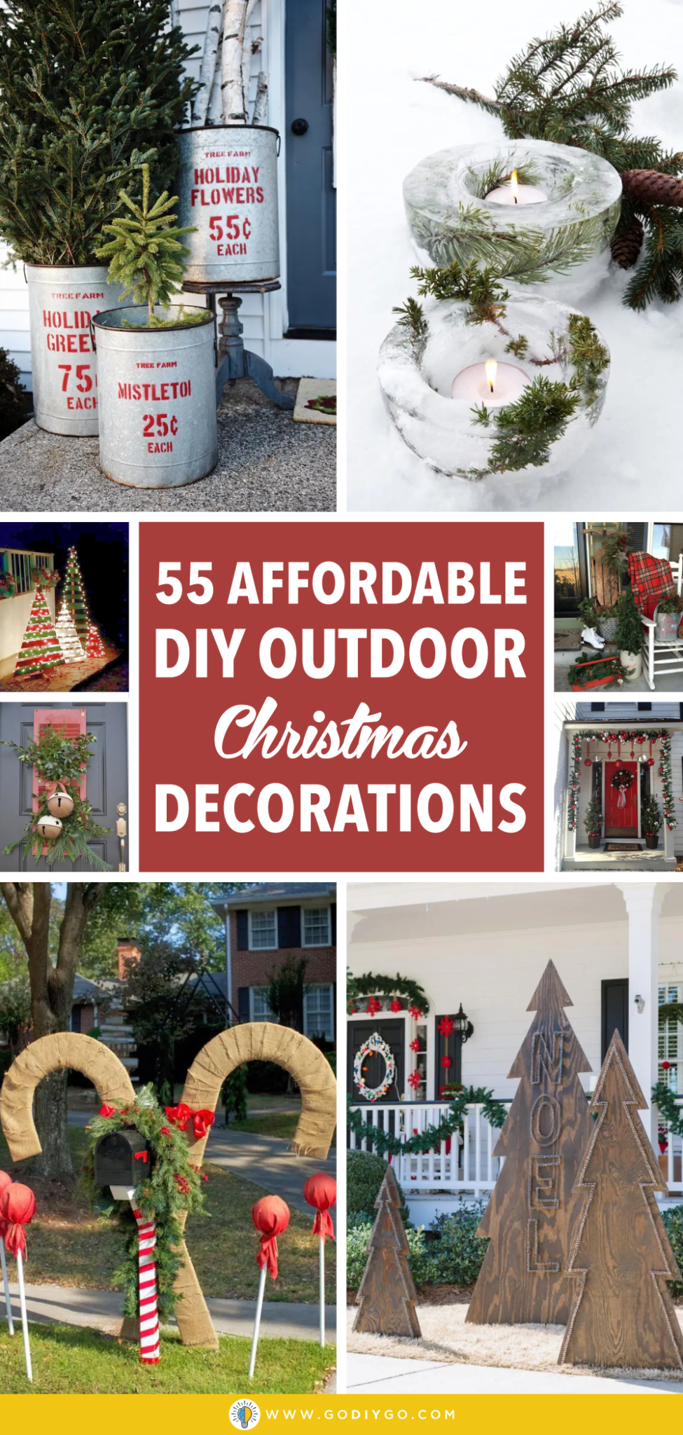 55 Affordable DIY Outdoor Christmas Decorations