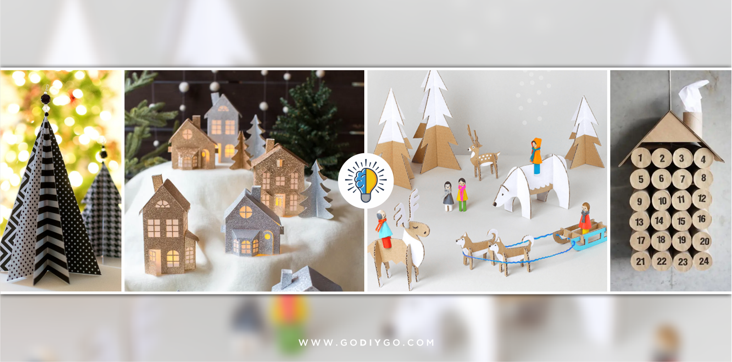 60 DIY Cardboard Ideas for Inexpensive Christmas Crafts - GODIYGO.COM