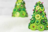 Diy button christmas tree