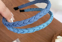 Diy denim braids headbands