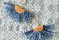 Diy denim earrings