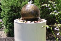 Diy bowling ball water fountain