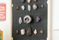 Diy rock and mineral collection wall art