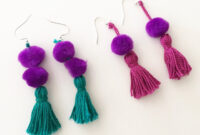 Diy pom-pom tassel earrings