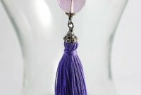 Diy car charm with stones and fringe