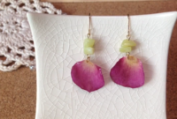 Diy flower petal earrings