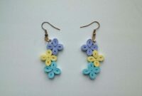 Diy paper flower earrings