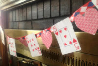 Diy playing card valentine’s day banner