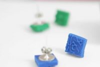 Diy textured polymer clay earrings