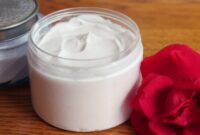 Homemade rose hand cream