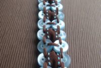 Blue-button-ribbon-bracelet