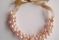 Diy elegant pearl cluster necklace