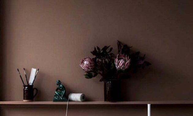 Chocolate brown walls